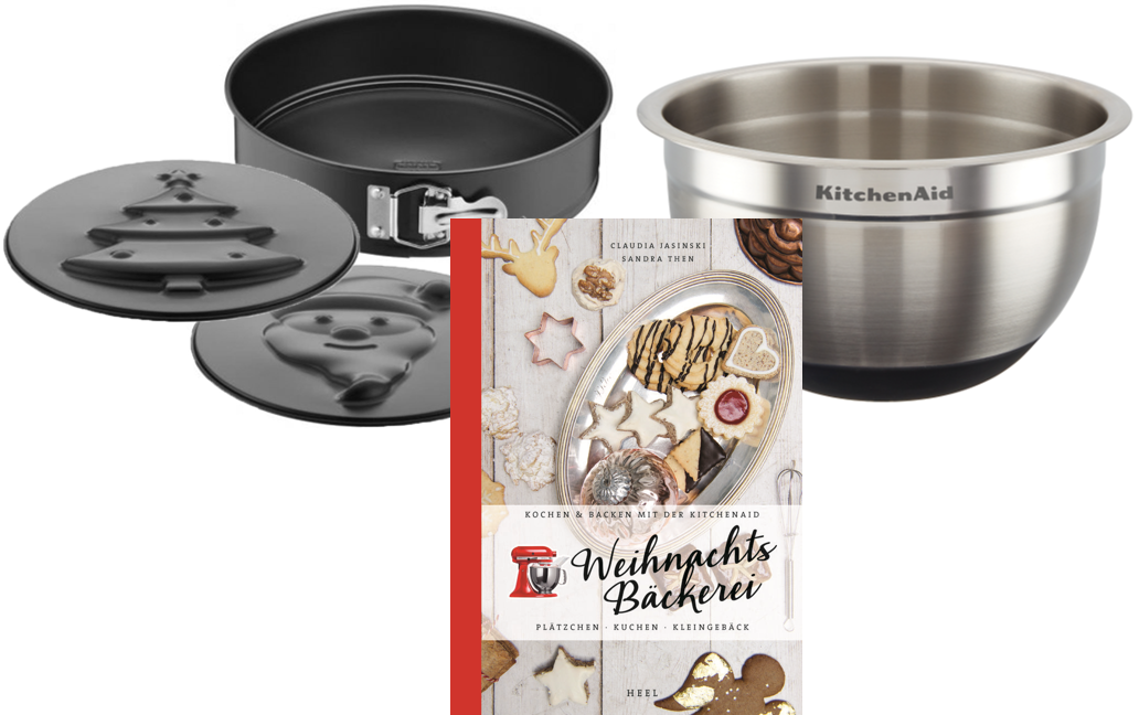 KitchenAid Xmas-Set: Springform, Weihnachtsbäckerei, Schüssel